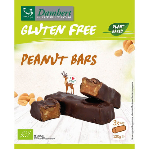 Damhert Wellbeing barres aux cacahuètes sans gluten (120 g)