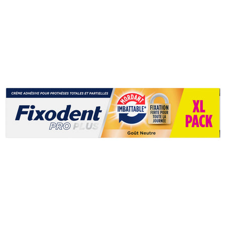 Fixodent Pro Plus Crème Adhésive pour Prothèses Totales et Partielles (57 g)