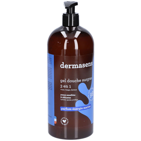 Dermasens Gel Douche Surgras 3 en 1 Parfum Énergie Marine — 1 l