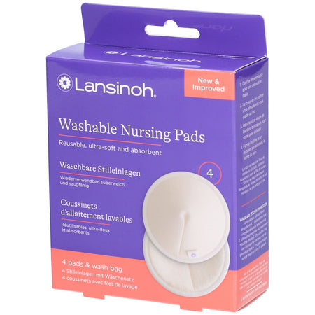 Lansinoh Coussinets d'allaitement lavables (4 pièces)