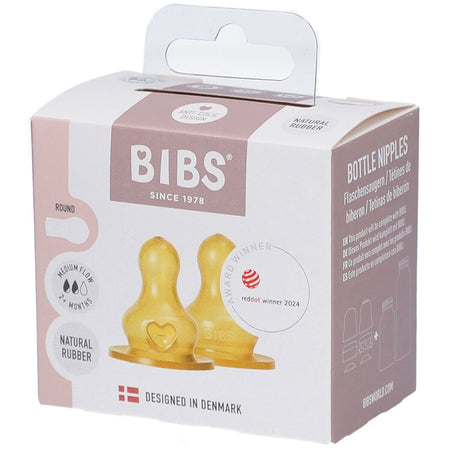 BIBS tétines de biberon en latex (2 pièces)