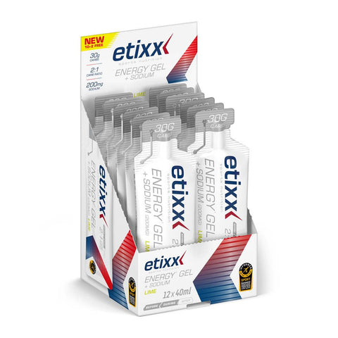 Etixx Energy Gel + Sodium Citron Vert (12x40 ml)