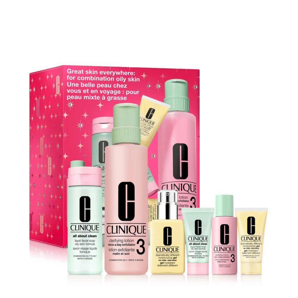 Clinique Great Skin Everywhere Set : pour peau mixte à grasse (1 pièce)