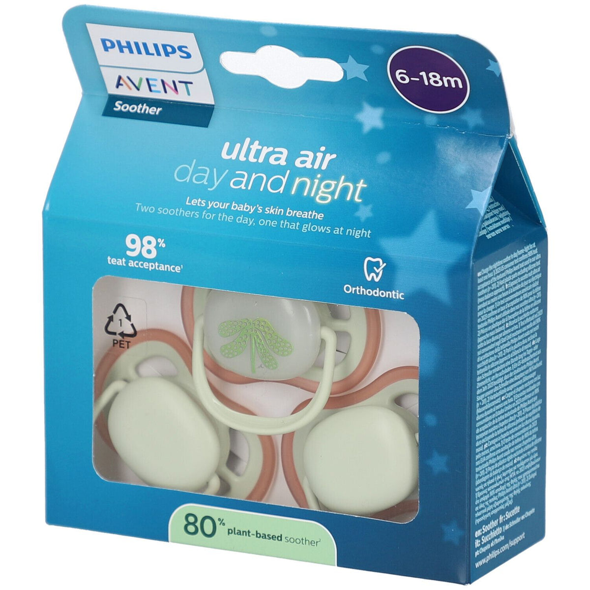 Philips Avent sucette +6 mois, pack de 3