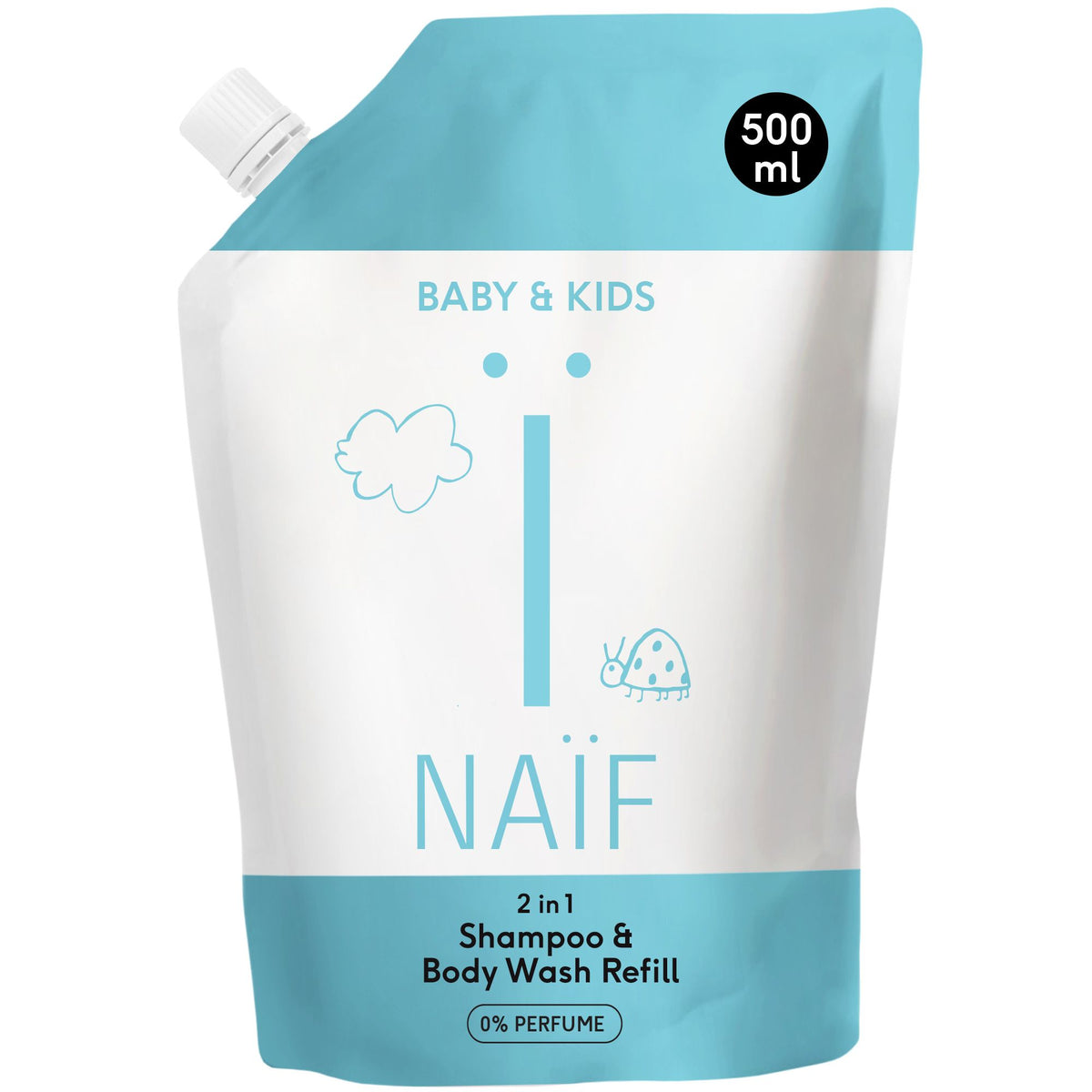 Naïf Bébé & Enfants shampoing et gel lavant recharge (500 ml)