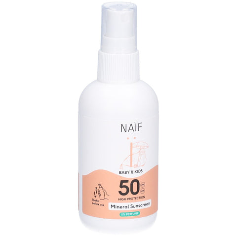 Naïf Spray solaire minéral SPF50 (100 ml)