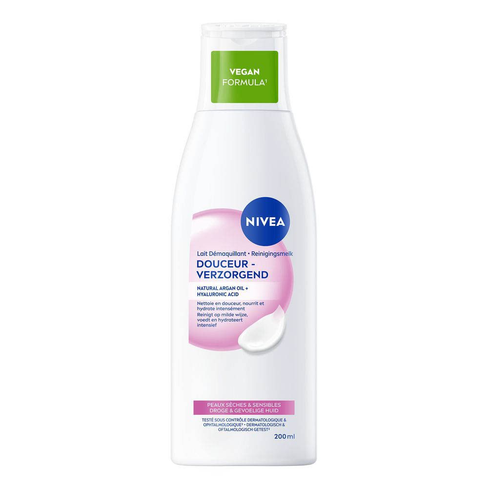 NIVEA Lait Démaquillant Douceur Peaux Sèches (200 ml)