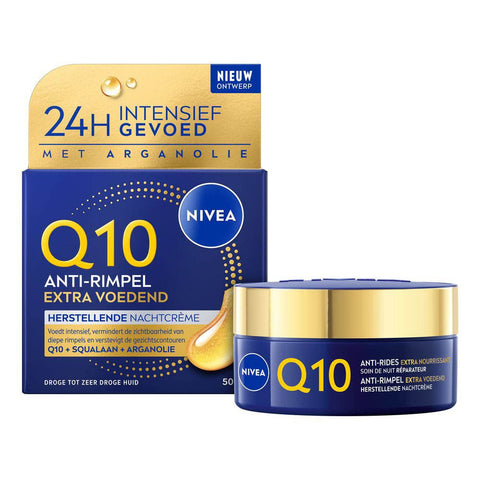 NIVEA Q10 Crème de Nuit Anti-Rides + Ultra-nourrissante — 50 ml