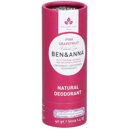 BEN & ANNA - Pamplemousse Rose - Déodorant naturel en tube papier (40 g)