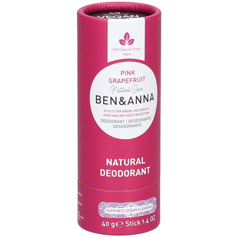 BEN & ANNA - Pamplemousse Rose - Déodorant naturel en tube papier (40 g)