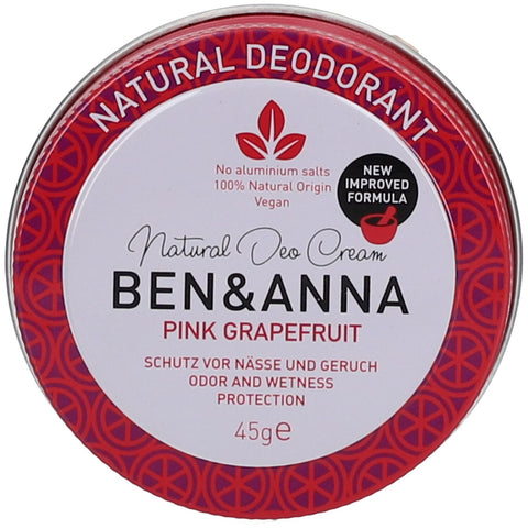 Ben & Anna - Crème déodorante - Pink Grapefruit (45 g)