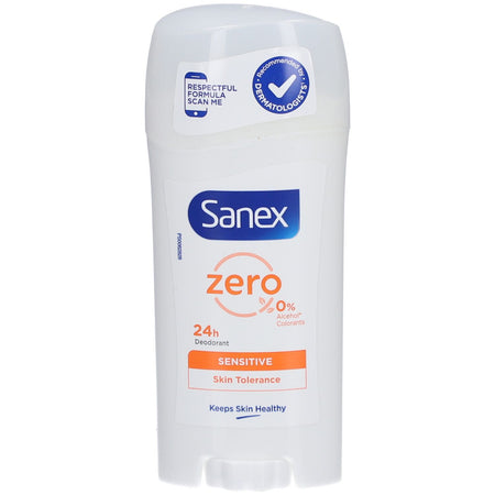 Sanex Zero% Sensitive stick déodorant pour peaux sensibles 24h (65 ml)
