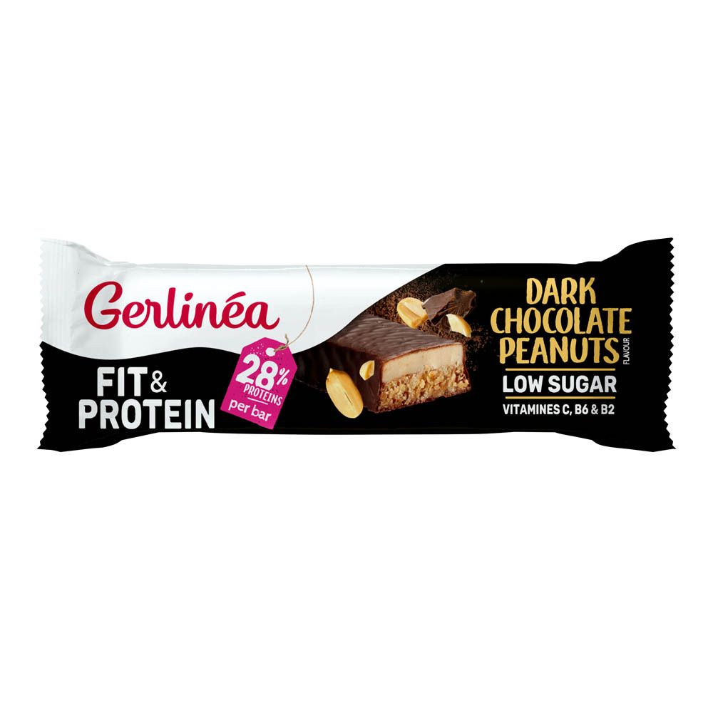 Gerlinéa Fit & Protein barre chocolat noir cacahuètes (45 g)