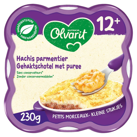 Olvarit Menü 12m+ Kartoffel-Hackfleisch-Gratin