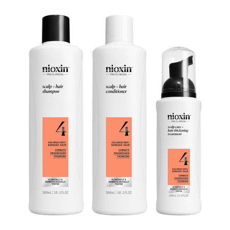 Nioxin System 4 Kit de fidélité pour cheveux colorés et clairsemés (300+300+100 ml)