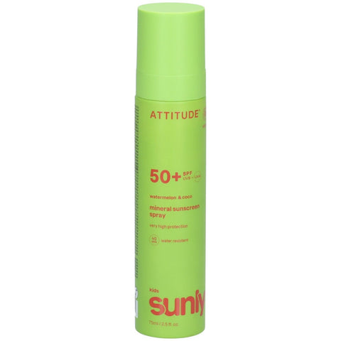 ATTITUDE Écran Solaire Minéral Spray Visage & Corps Kidss SPF 50 Pastèque & Coco