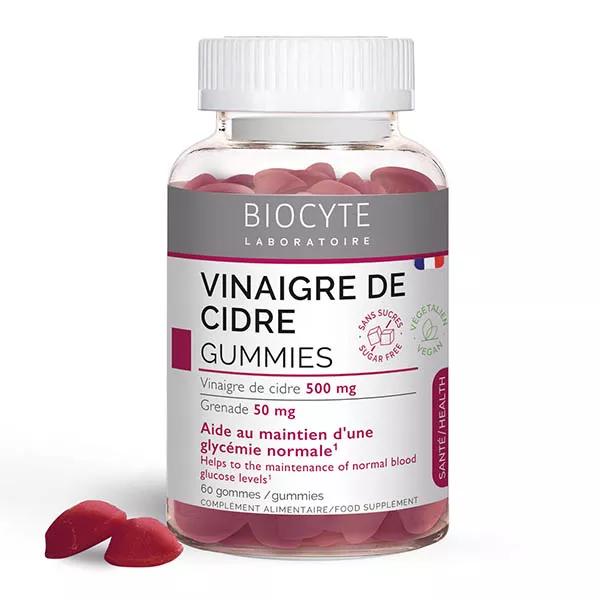 Biocyte Gummies Vinaigre de Cidre de Pomme Digestion, Taux de Sucre 60 gummies