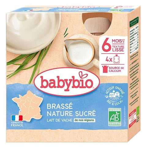 Babybio Milchdesserts Beutel Natur Joghurt gesüßt +6m Bio 4 x 85g