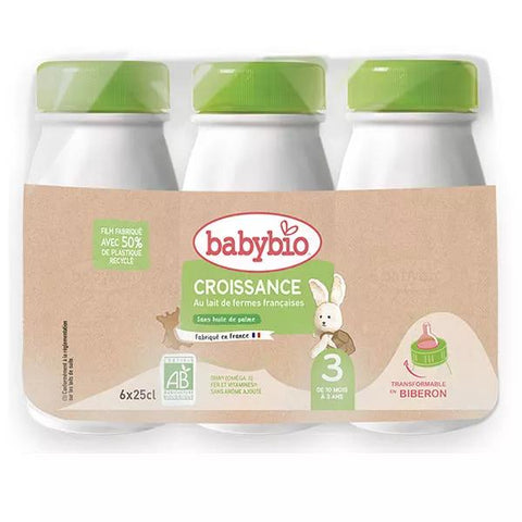 Babybio Bio Folgemilch 3. Stufe Flüssig 6 x 25cl