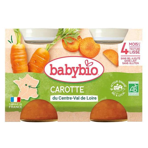Babybio Gemüse Gläschen Karotte +4m Bio 2 x 130g