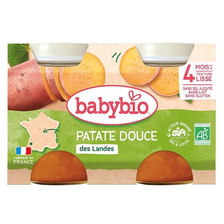 Babybio Petits Pots Légumes Patate Douce +4m Bio 2 x 130g