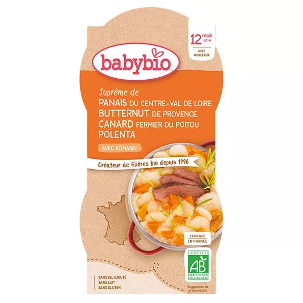 Babybio Repas Midi Bol Panais Butternut Canard Polenta +12m Bio 2 x 200g