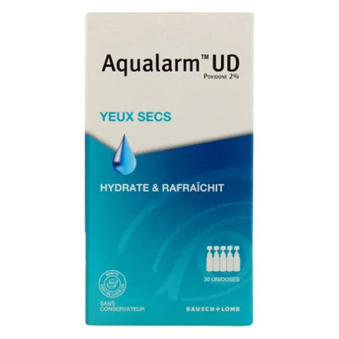 Bausch & Lomb Aqualarm Unit Dose Povidone 2% for Dry and Uncomfortable Eyes 30 x 0.6ml