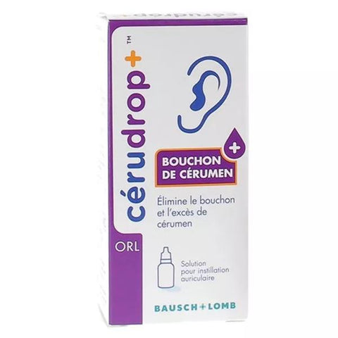 Bausch & Lomb ENT Cerudrop + Eliminates Earwax Plugs 12ml