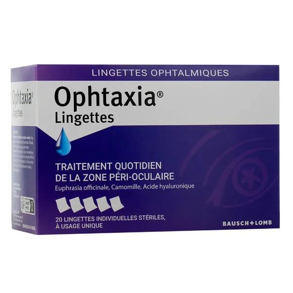 Bausch & Lomb Ophtaxia Lingettes Hygiène des Yeux et Cils - 20 unités