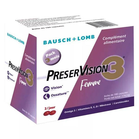 Bausch & Lomb Preservision 3 Femme 180 Kapseln
