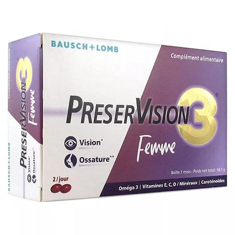 Bausch & Lomb Preservision 3 Femme 60 Kapseln