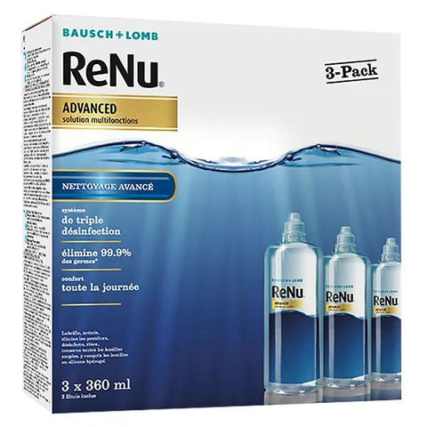Bausch & Lomb ReNu Advanced 3X360 ml - Multi-Purpose Solution for Soft Contact Lenses