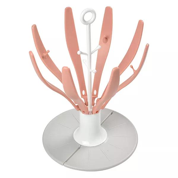 Béaba Biberonnerie Egouttoir Fleur Pliable Rose