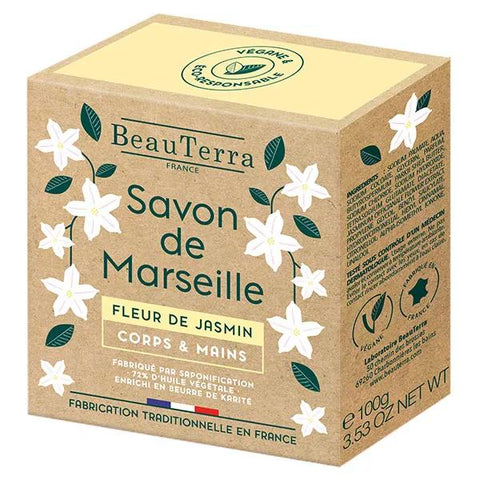 Beauterra Feste Marseille-Seife Jasminblüte 100g