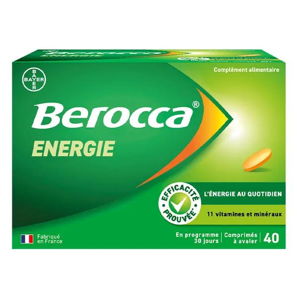Berocca Energie Vitamine B et C Magnésium Zinc 40 comprimés