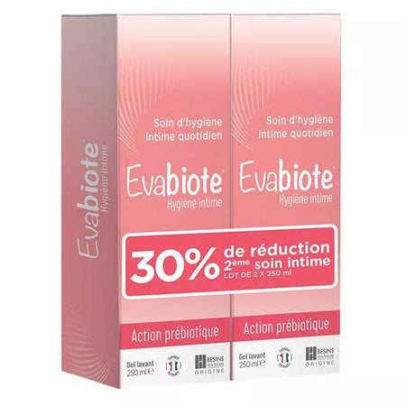 Besins Evabiote Gel Lavant Hygiène Intime Lot de 2 x 250ml