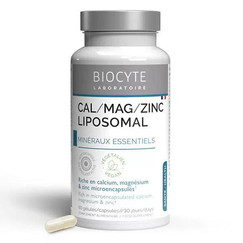 Biocyte Cal/Mag/Zinc Liposomal Calcium, Magnesium, and Zinc Liposomes 60 Capsules