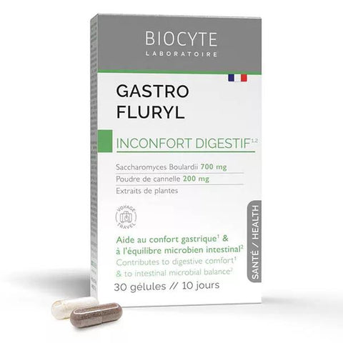 Biocyte Gastrofluryl Digestive Comfort Probiotics 30 Capsules 10-day supply