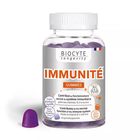 Biocyte Immunity Gummies Immune System Vitamin D, C, Zinc 60 Gummies