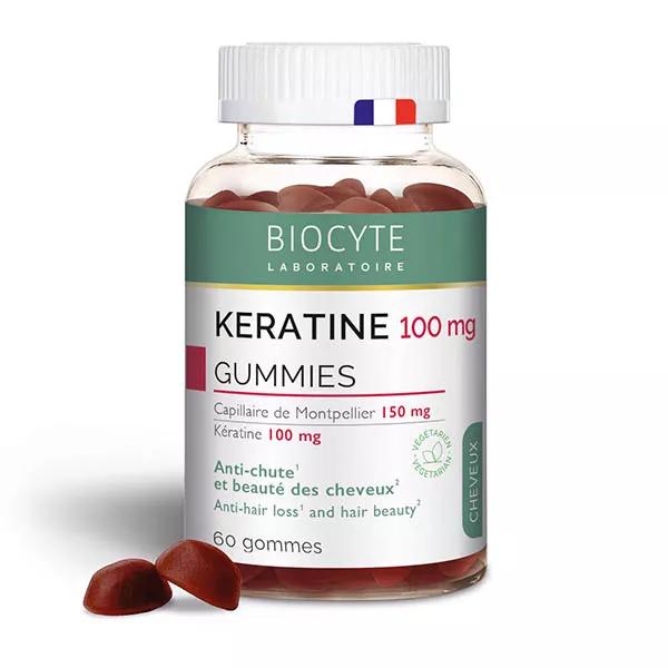 Biocyte Kératine Anti-Chute & Beauté des Cheveux Kératine, Biotine 60 Gummies