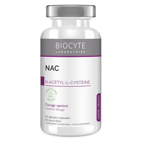 Biocyte Health NAC N-acetyl-L-cysteine Antioxidant 590 mg 60 vegetable capsules