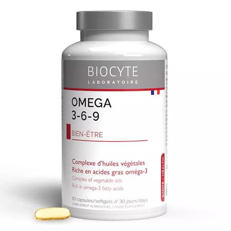 Biocyte Oméga 3-6-9 Bien-Être Huiles végétales 60 Capsules