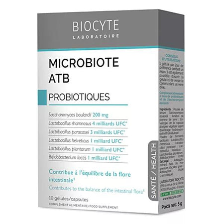 Biocyte Microbiote ATB Probiotiques Equilibre Flore Intestinale 10 gélules