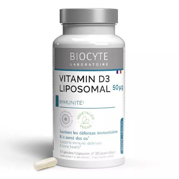 Biocyte Vitamine D3 2000 UI Liposomal Immunité et Maintien des Os 30 Gélules