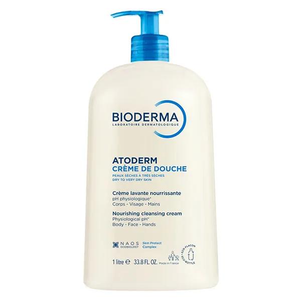 Bioderma Atoderm Crème Douche Lavante Nourrissante Peaux Sèches 1L