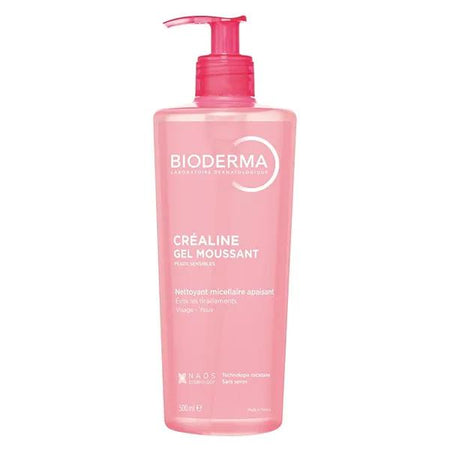 Bioderma Créaline Gel Moussant nettoyant visage Peaux sensibles 500ml