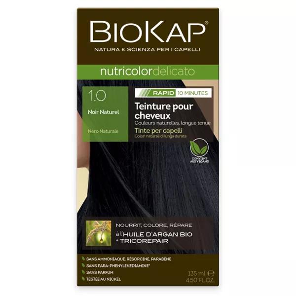 Biokap Nutricolor Delicato Rapid 1.0 coloration Noir Naturel 135ml