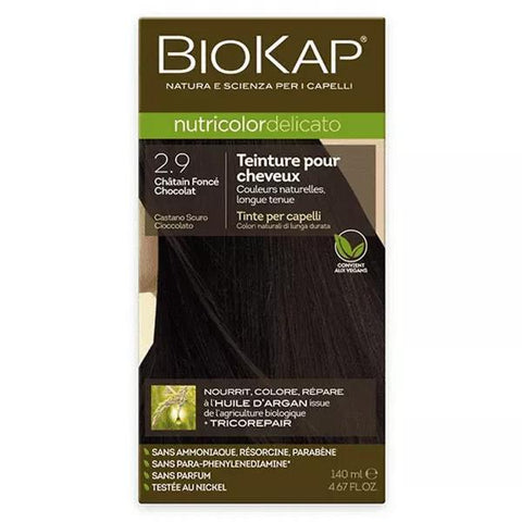 Biokap Nutricolordelicato Haarfarbe 2.9 Schokodunkelbraun (140 ml)