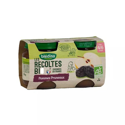 Blédina Bio-Ernte Apfel-Pflaumen-Mus im Gläschen +4m 2 x 130g