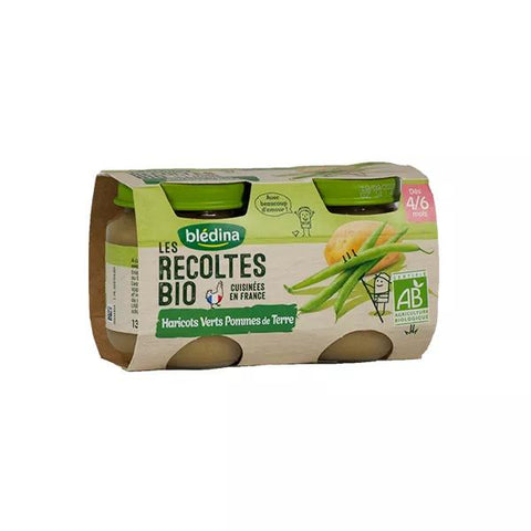 Blédina Bio-Ernte Topf Grüne Bohnen Kartoffeln +4m 2 x 130g